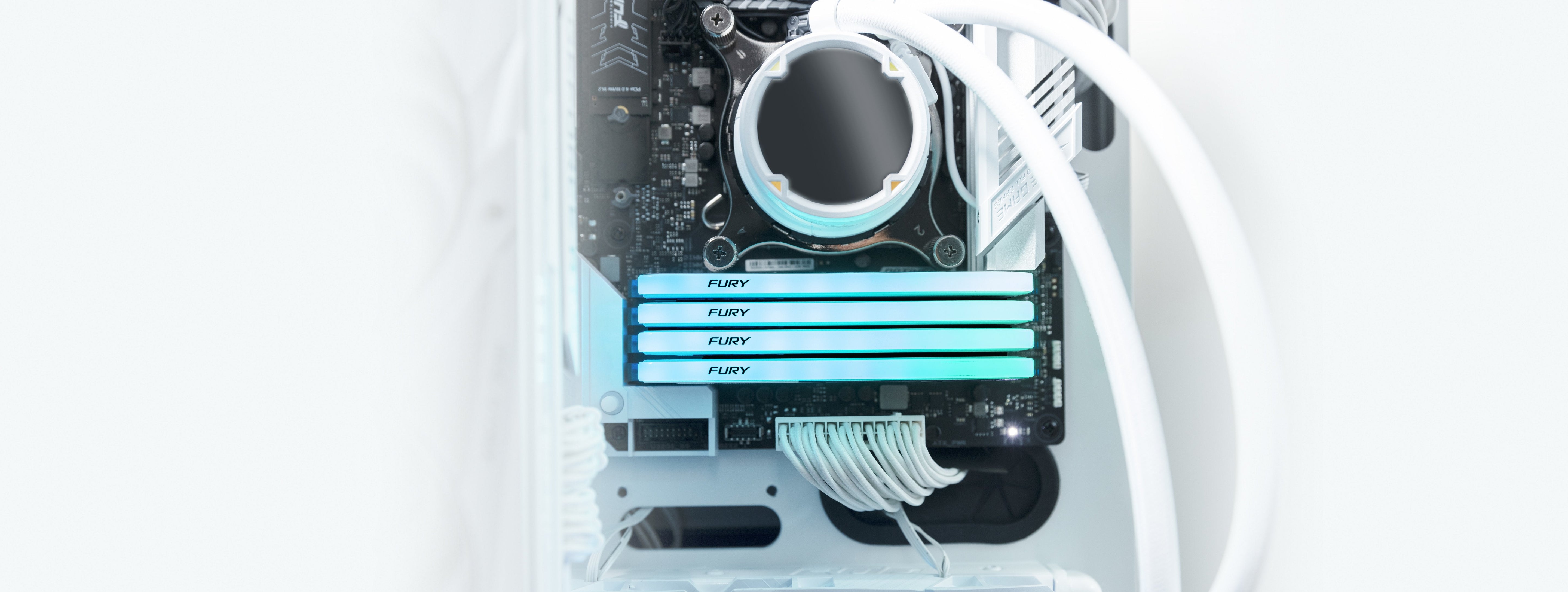 Memoria Kingston Fury Beast Rgb Blanco 8gb 1x8gb 3600mhz Ddr4 Cl17 Kf436c17bwa/8