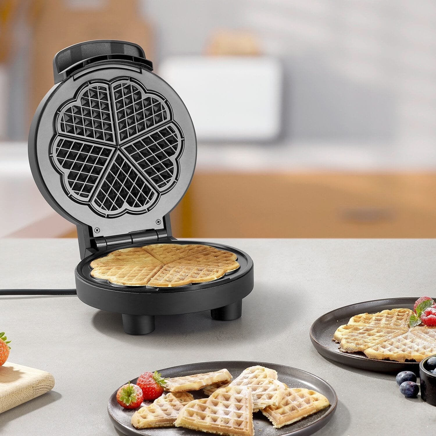 Severin Wa 2116 Waffeleisen Black Line