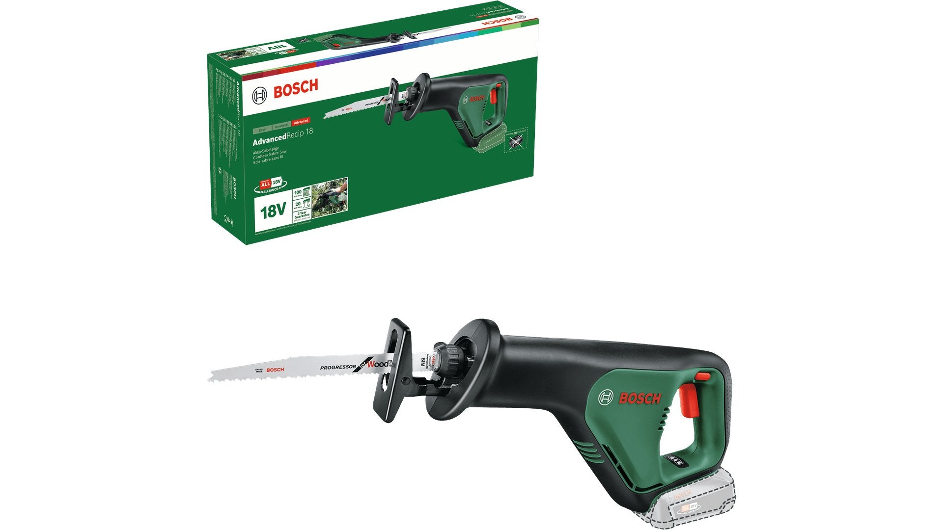 EAN 4059952570143 - Bosch AdvancedRecip 18 300 spm Negro, Verde imagen 2