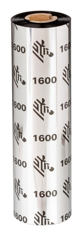 EAN 8596375000216 - Zebra 1600 Wax cinta térmica 450 m Negro imagen 1