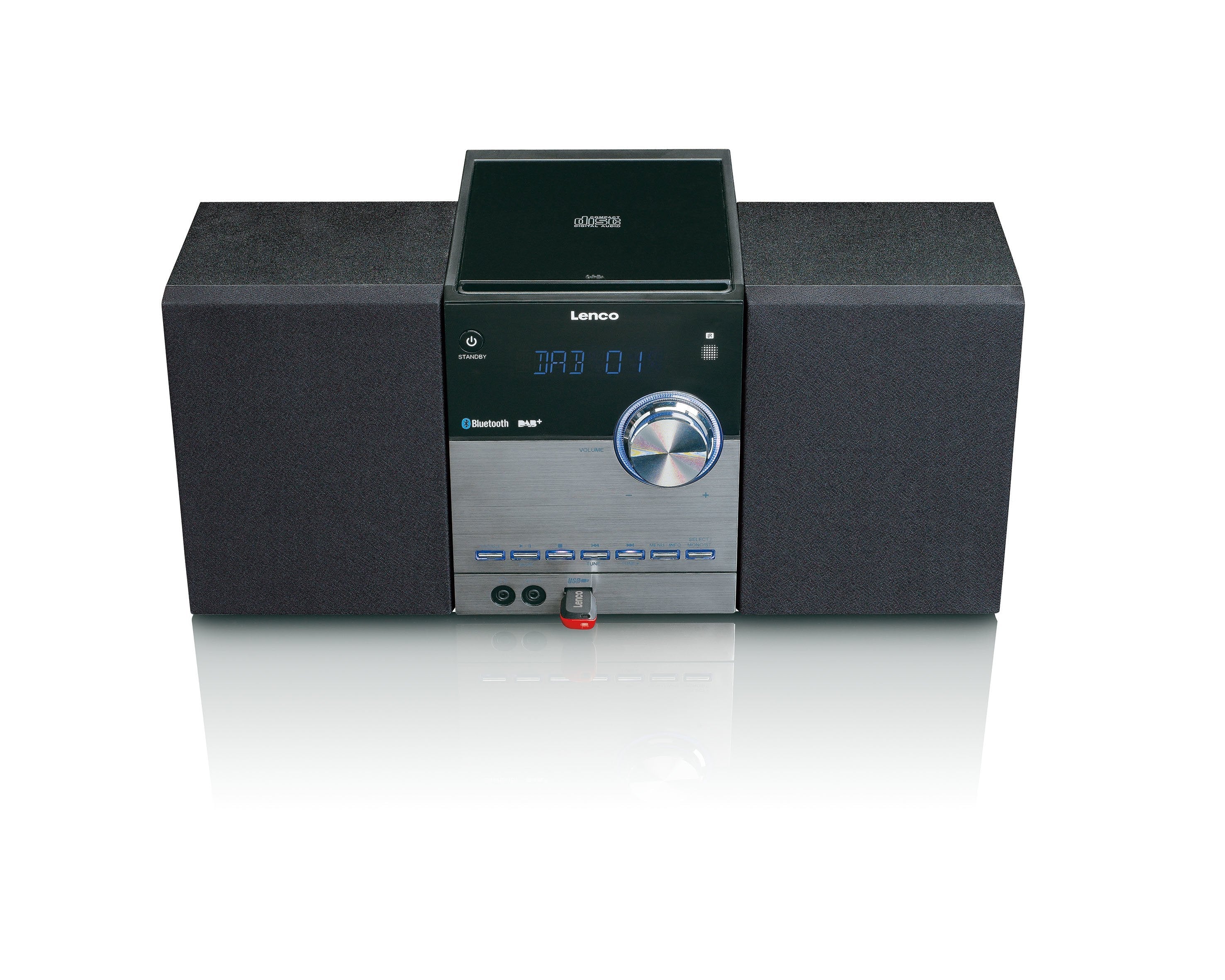 Lenco Mc-150 Sistema Estéreo Portátil Analógico Y Digital 22 W Negro, Plata