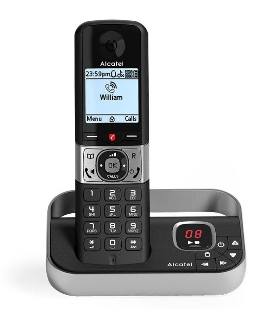 Alcatel F890 Voice De Blk Inalámbrico-Teléfono Negro, Plateado