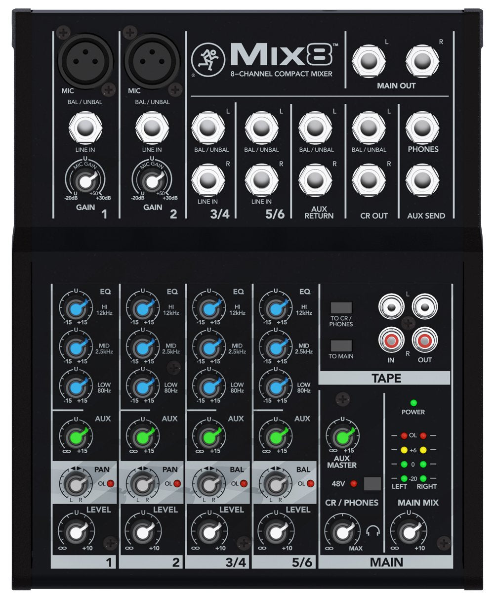 EAN 663961044997 - Mackie Mix8 8 canales 20 - 30000 Hz Negro imagen 1