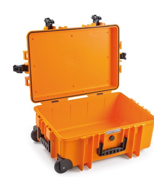B&W 6700/O/Si Caja Para Equipo Maletín Con Ruedas Naranja