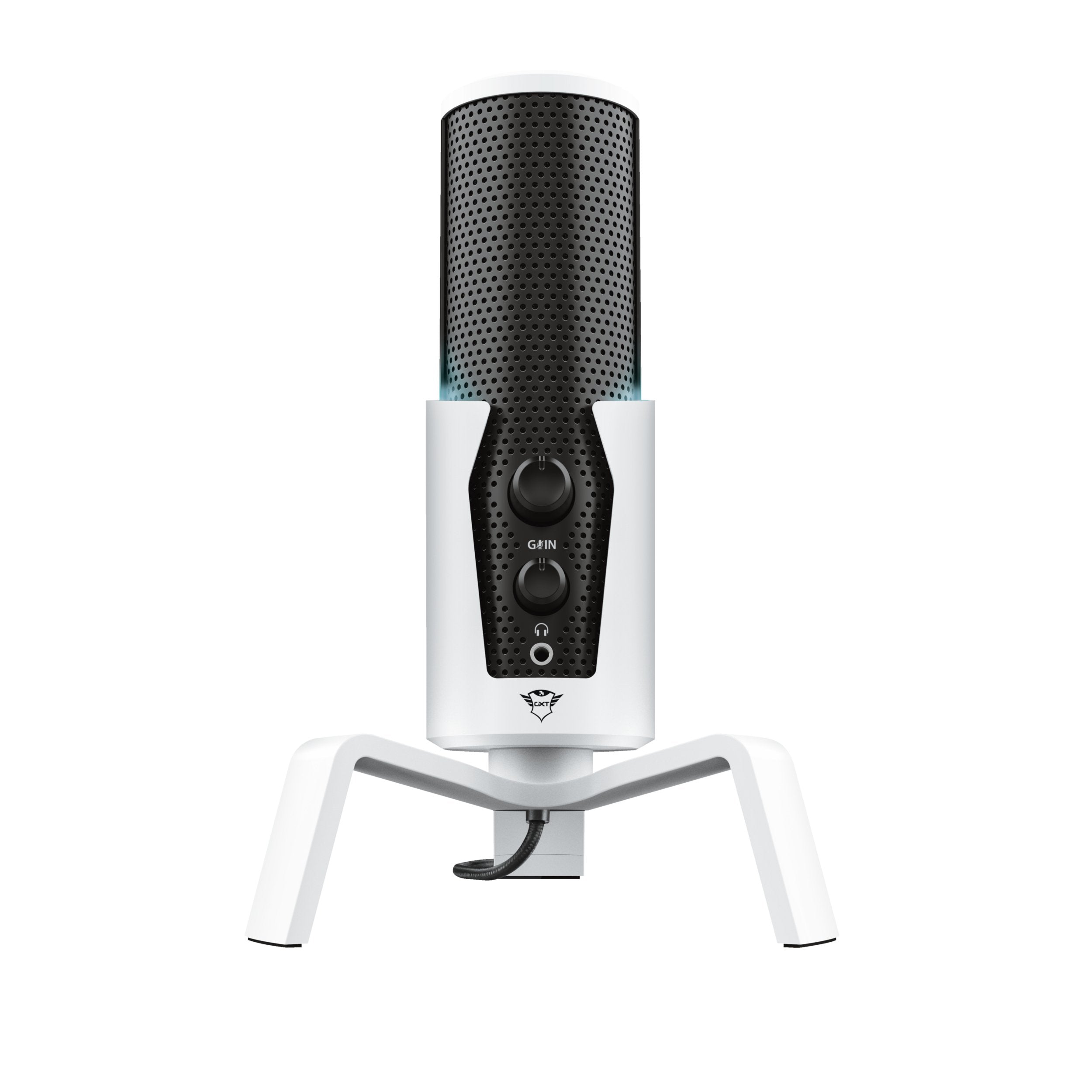 Microfono Trust Gxt 258w Fyru Usb 4 In 1- Patron Cardioide/Bidireccional/Estereo/Omnidireccional - Latencia Cero - Iluminacion Led 5 Colores   24257