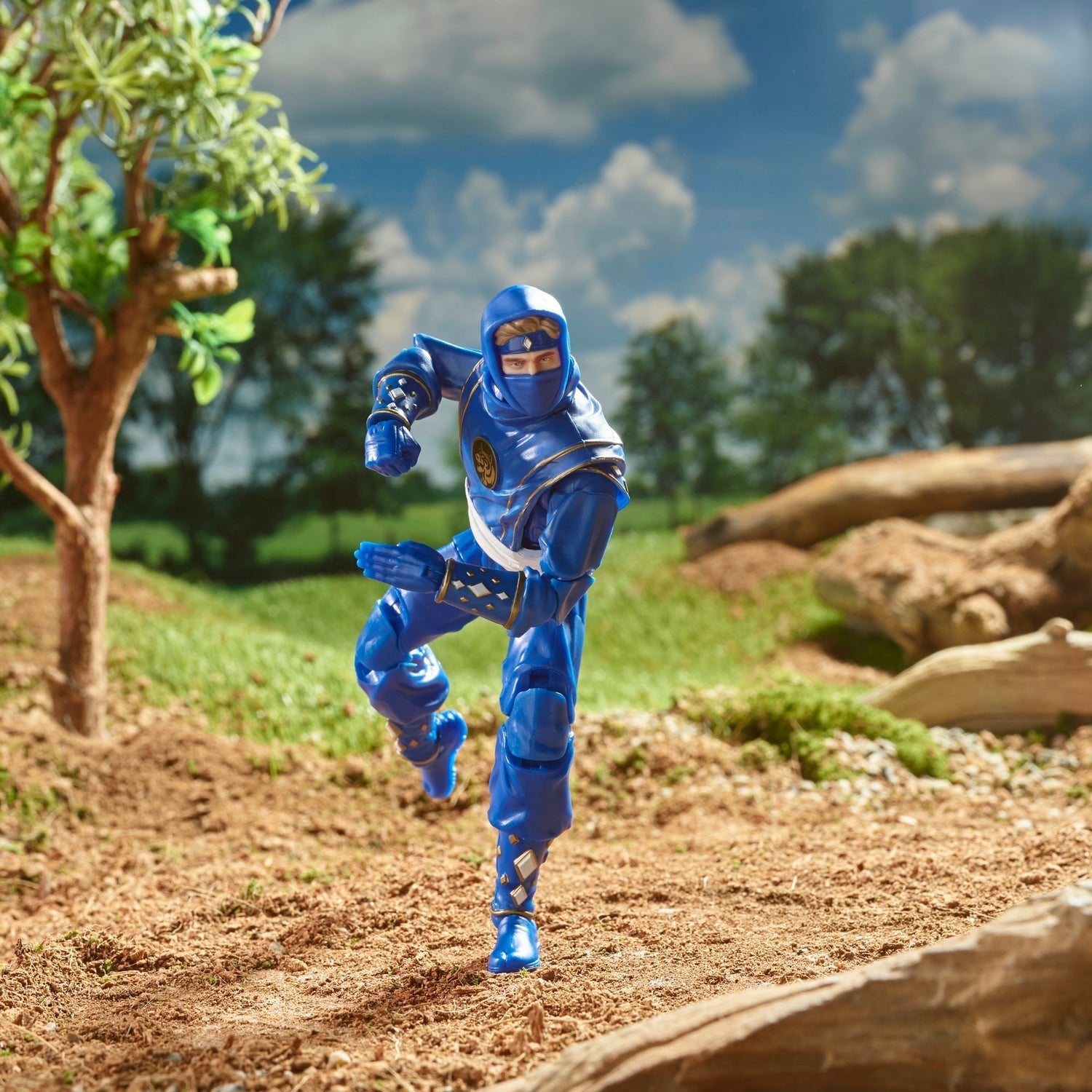 Figura Ninja Blue Ranger Power Rangers Lightning Collection 15cm