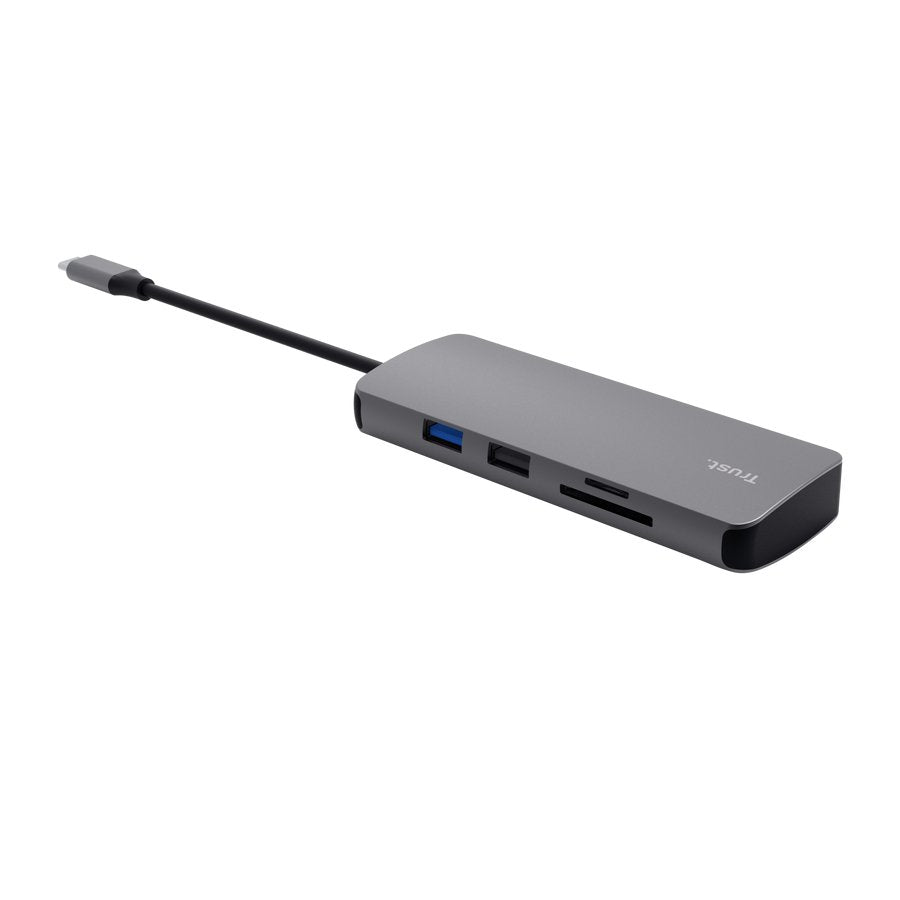 Trust 25672 Hub De Interfaz Usb Tipo C Gris