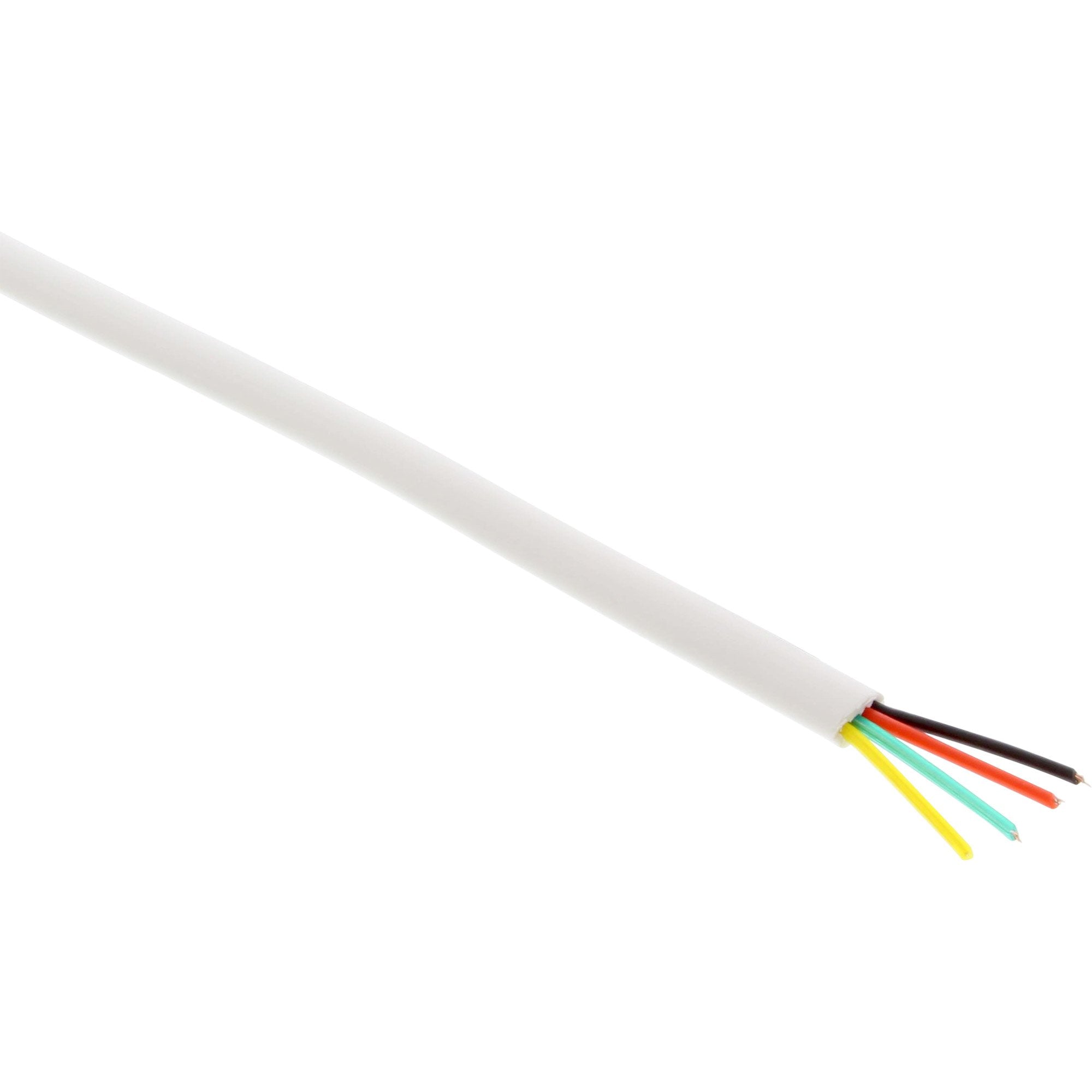 Cable Modular Inline Cable Plano De 4 Hilos Blanco 100m