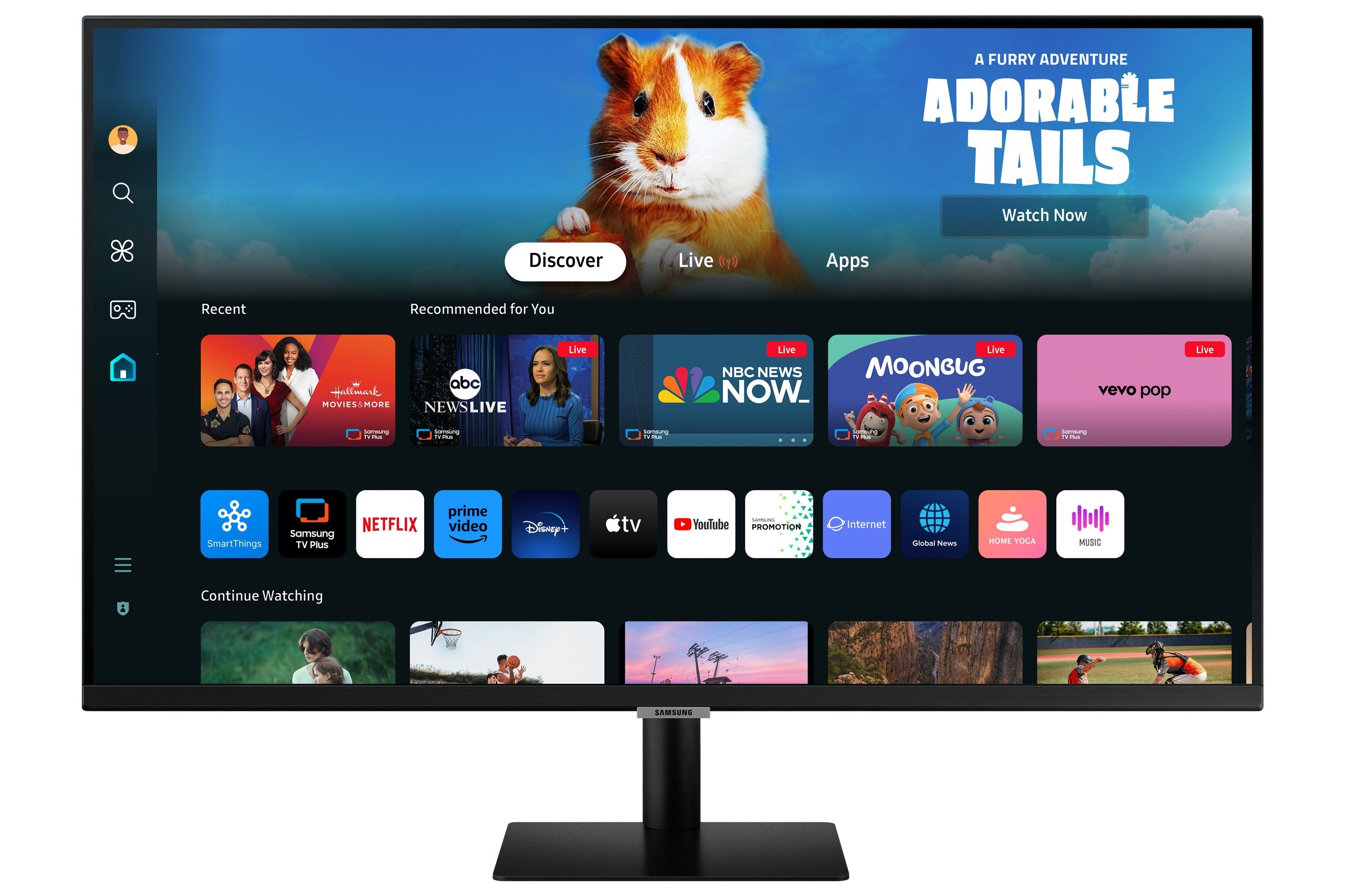 Monitor Smart Samsung M5 S27dm502eu 27' Full Hd Multimedia Smart Tv Negro