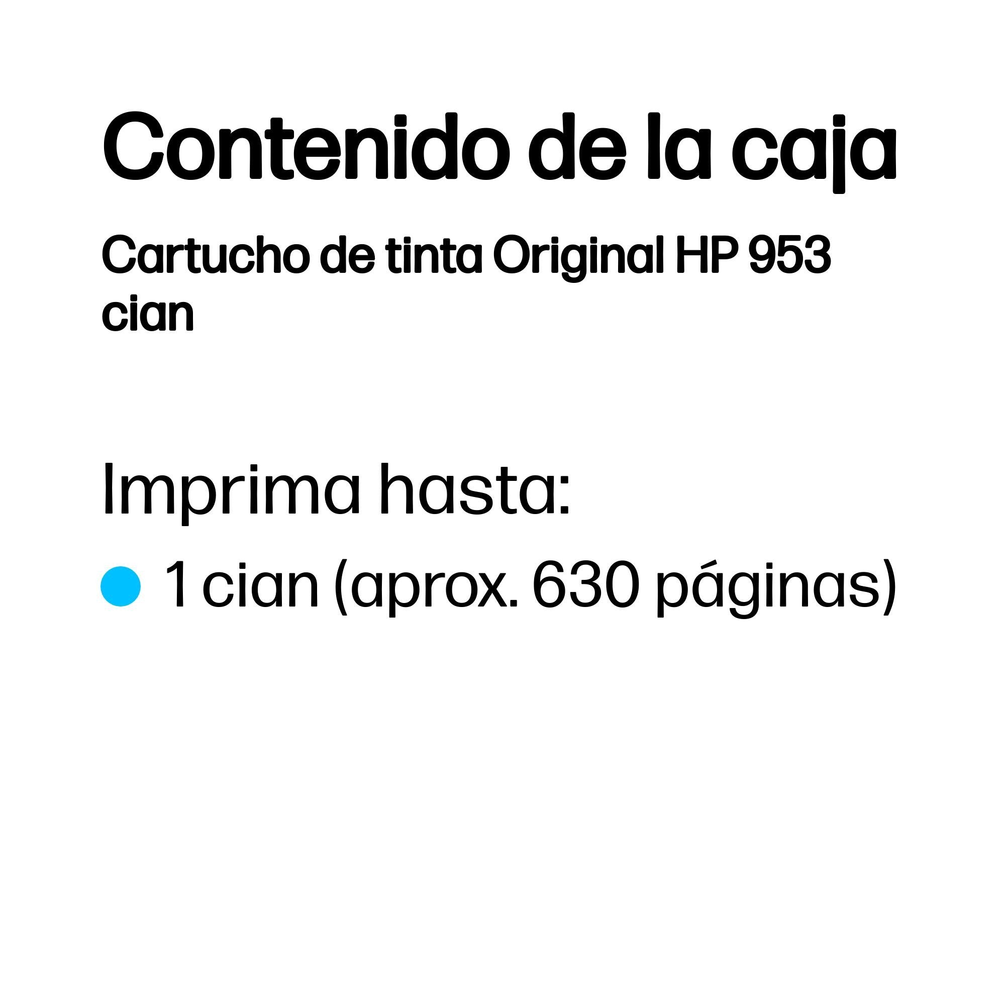 EAN 0725184103971 - HP 953 Cyan Original Ink Cartridge cartucho de tinta 1 pieza(s) Rendimiento estándar imagen 3