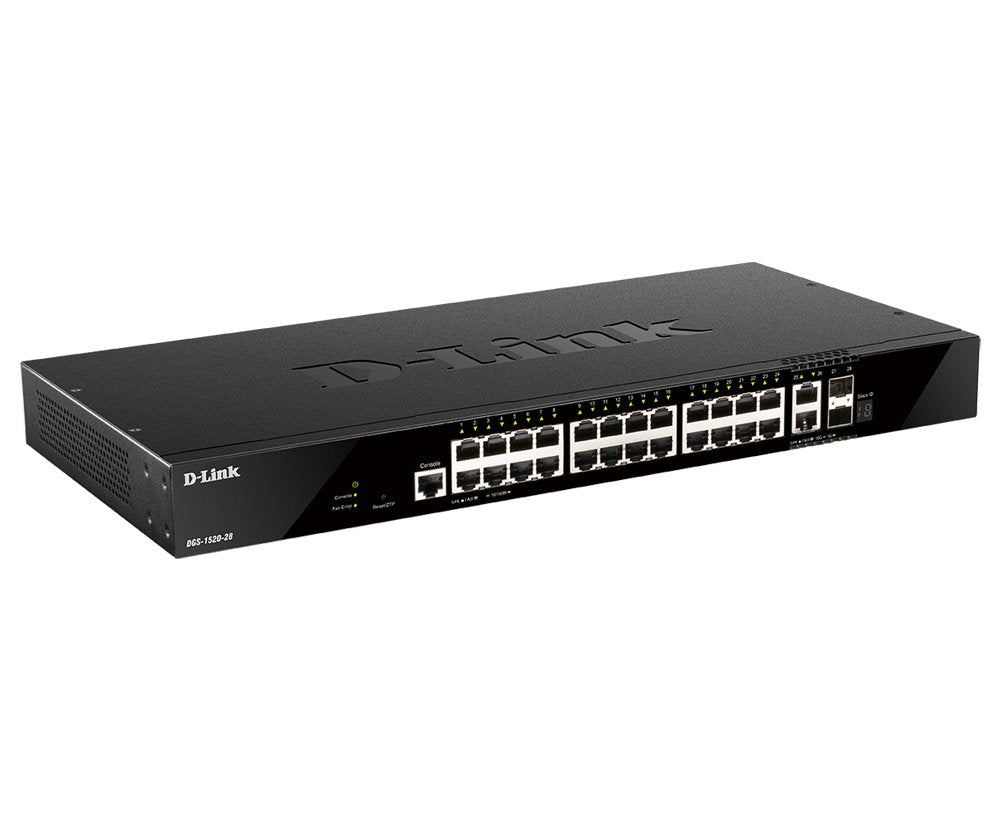 Switch Gestionable D-Link Dgs-1520-28 28 Puertos Rj-45 10 100 1000 Sfp