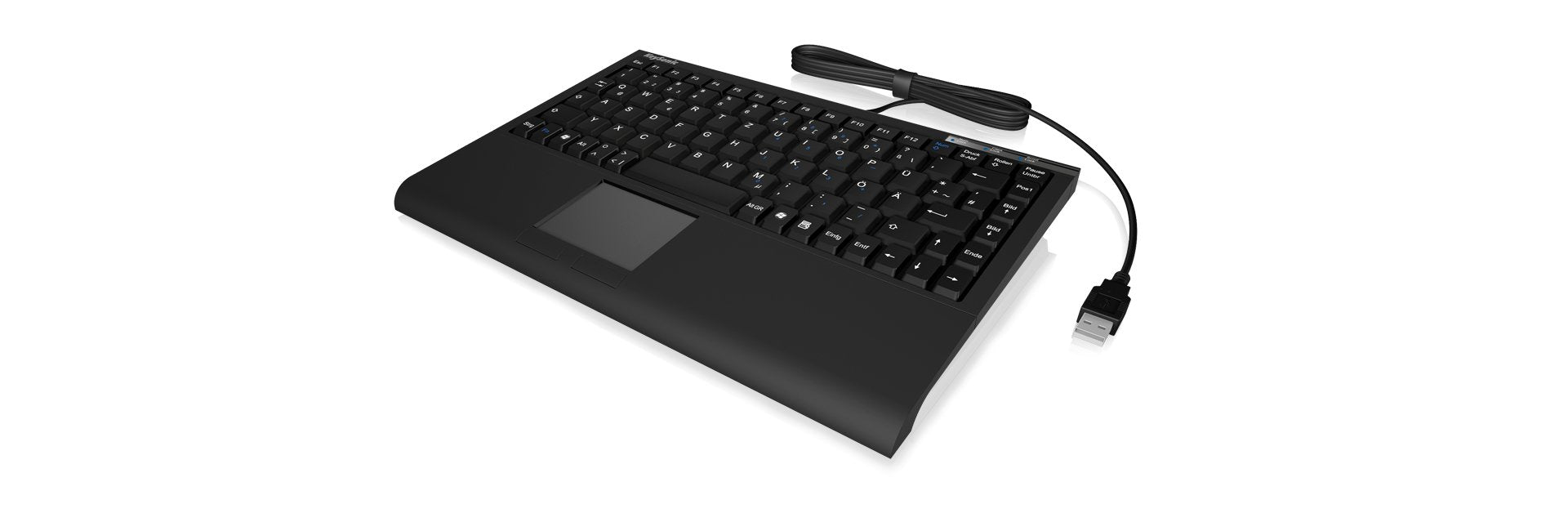 Mini Teclado Keysonic Ack-540u + Usb, Negro, Smarttouchpad, Alemán, Softskin