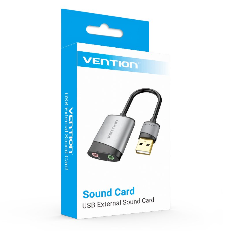 Tarjeta De Sonido Vention Cdkhb Usb Macho 2xjack 3.5 Hembra