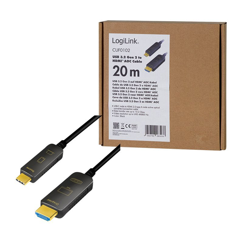 Logilink Cuf0102 Cable Usb-C- > Hdmi 4k/60hz 20m Negro