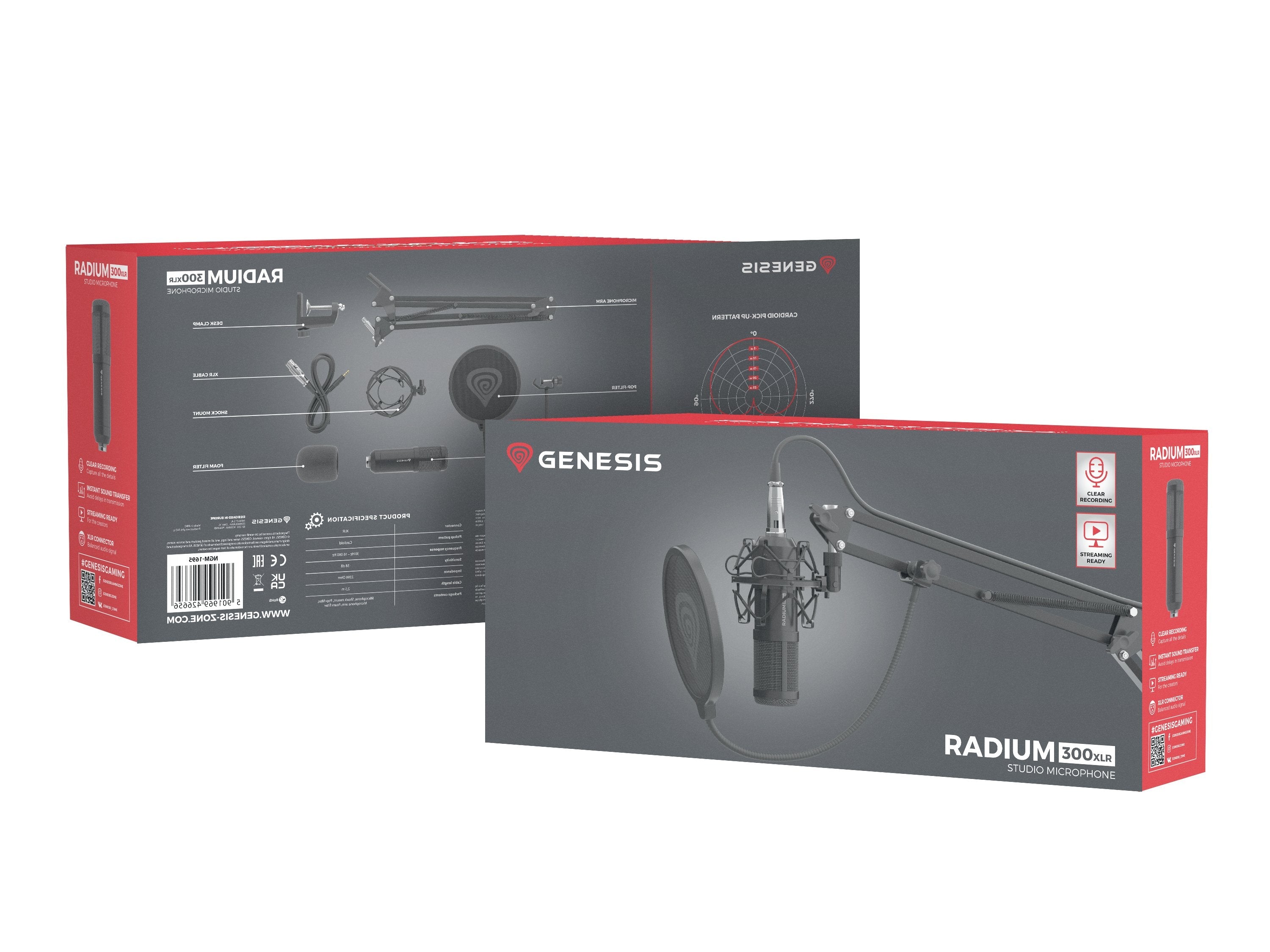 Microfono Genesis Radium 300 Studio Xlr Con Brazo Filtro Pop