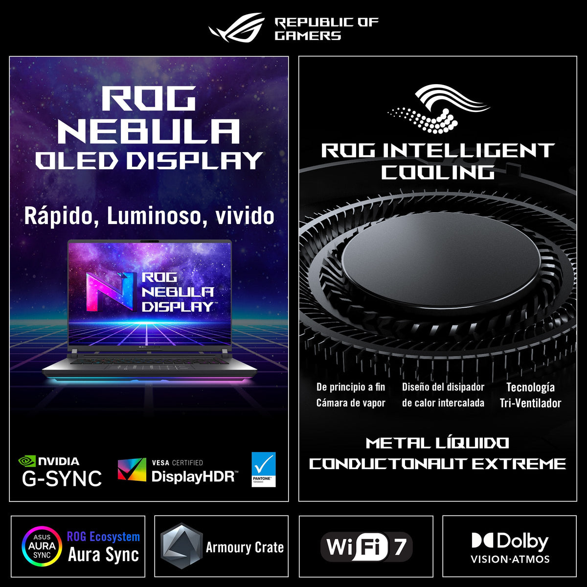 Portátil Asus Rog Zephyrus Duo Oled Gx651ax-Sr010w 16" Intel Core Ultra 9 386h 64gb 2tb Ssd Rtx 5090 Windows 11