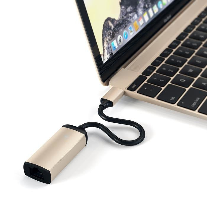 Satechi Type-C To Ethernet Adapter Gold