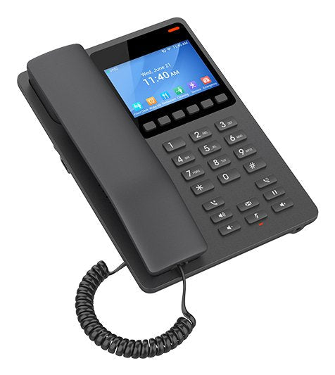 Grandstream Ghp631w - Telã©Fono Ip Para Hotel, Pantalla Color 3.5", Negro, Wifi, Poe