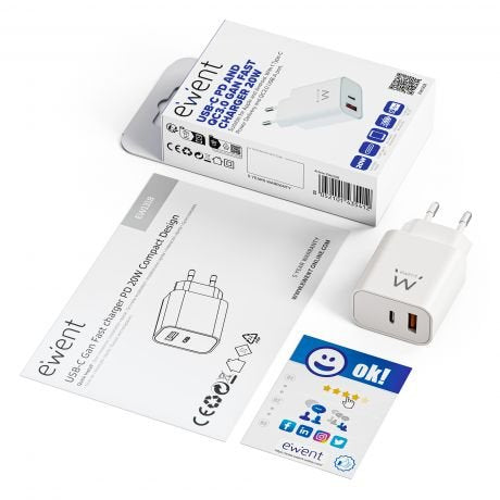 EAN 8052101435412 - Ewent EW1318 cargador de dispositivo móvil Universal Blanco Corriente alterna Interior imagen 2