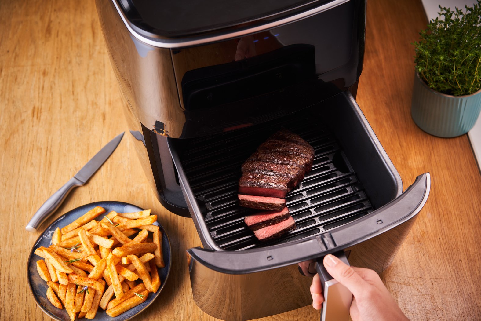 Tefal 3 En 1 Easy Fry Grill & Steam, Freidora De Aire Fw2018