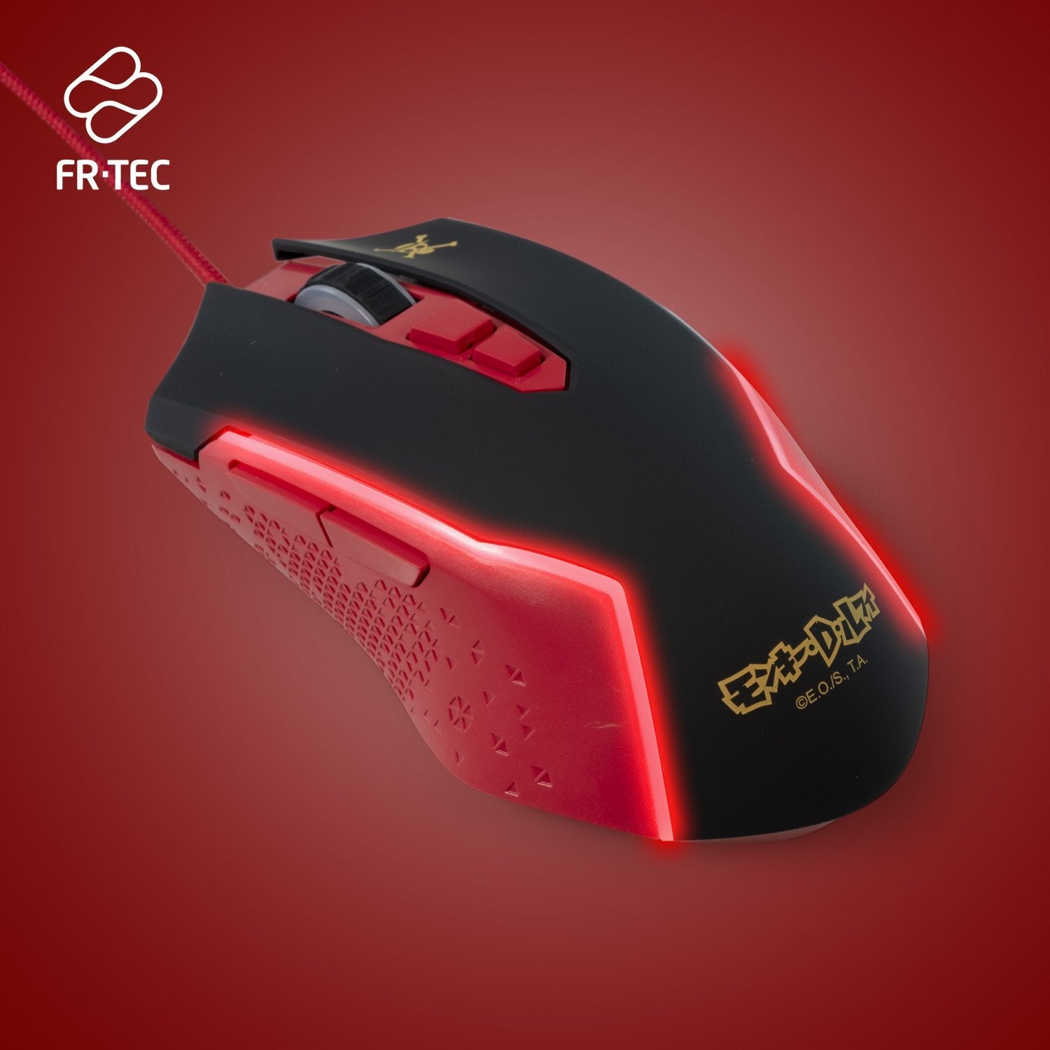Raton One Piece Luffy Fr-Tec Perp Luz Led. 800 A 8000 Dpi