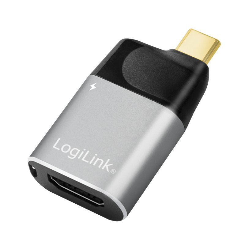 EAN 4052792067484 - LogiLink CUA0203 cambiador de género para cable USB Type-C HDMI Type A (Standard) Negro, Gris imagen 1