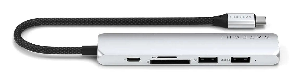 Satechi 6-W-1 Usb-C Slim Multiport Usb-C (Usb-C, 2x Usb-A, 4k Hdmi, Czytnik Kart Micro/Sd) (Srebrny)