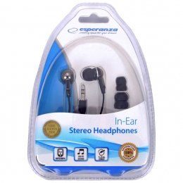 EAN 5905784769363 - Esperanza EH125 auricular y casco Auriculares Alámbrico Dentro de oído Música Negro, Grafito imagen 1
