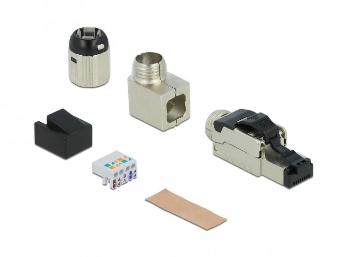 Delock 86489 Montaje De Enchufe Rj45 Cat.8.1 En Metal Sesgado