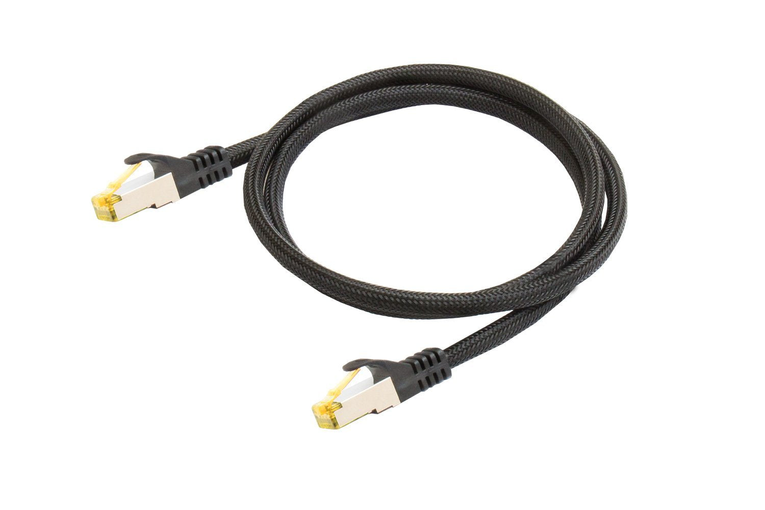 Python Cable De Red M. Cat.7 Rohcable Nylongefl. Schwarz 7,5m