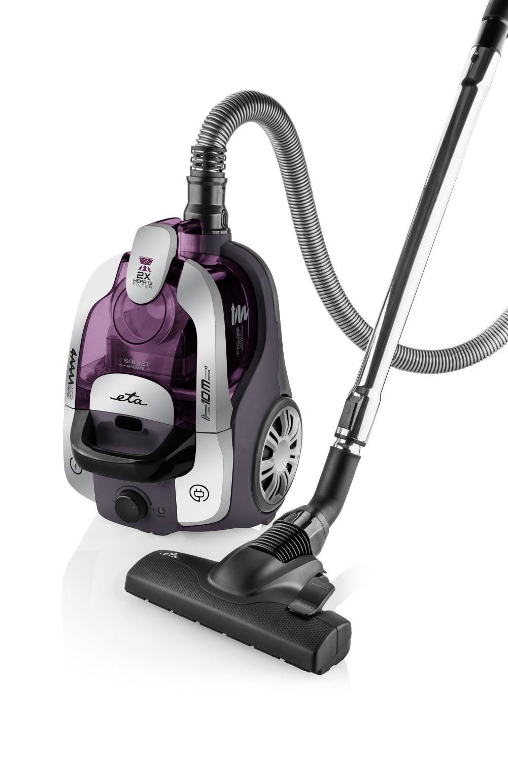 Aspirador Eta Salvet Animal Eta151390000 Sin Bolsa, Potencia 700 W, Capacidad Polvo 2,2 L, Pãºrpura
