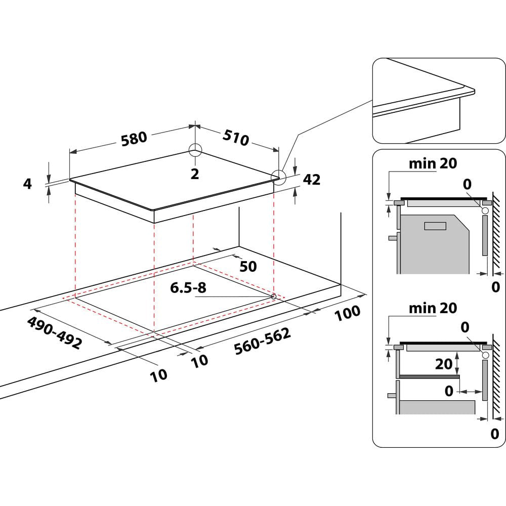 EAN 8003437830181 - Whirlpool AKT 8130 BA Negro Integrado Cerámico 4 zona(s) imagen 2
