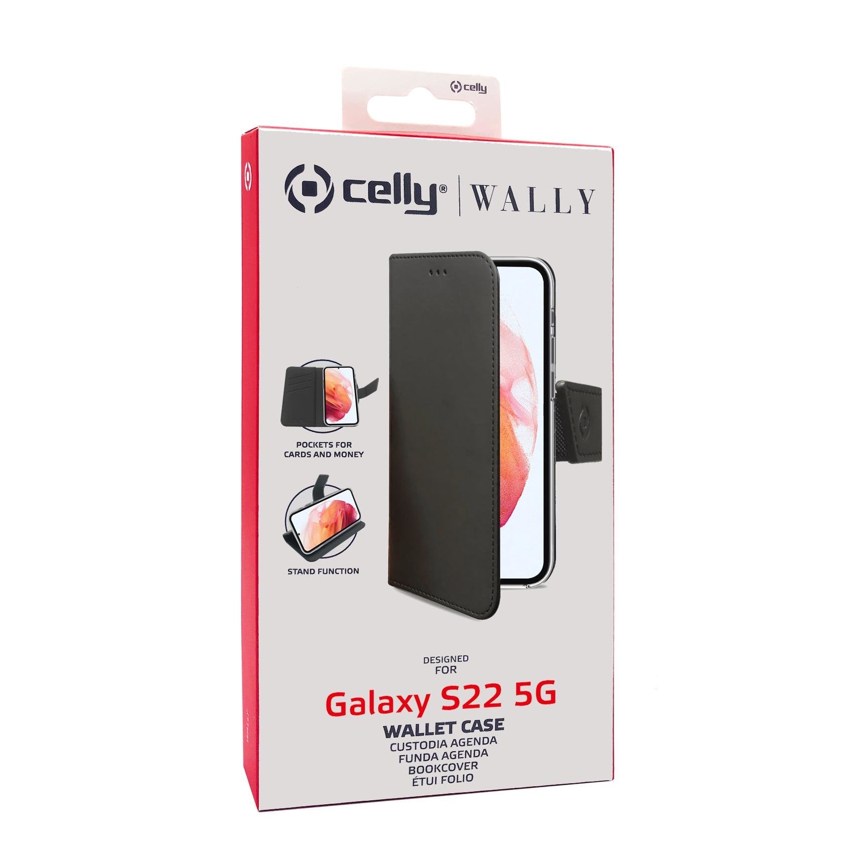Case Celly Samsung S22 5g Wallet Case Black Wally1010