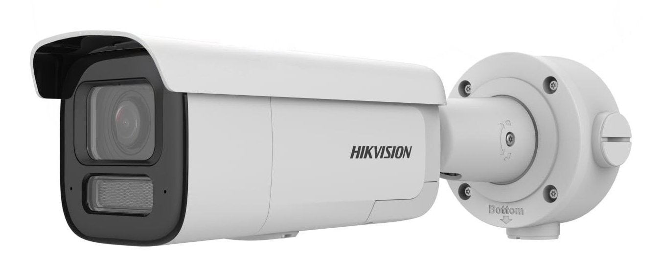 Hikvision Ds-2cd2646g2ht-Izs2u/Sl(2.8-12mm)Ef Cámara De Red Bullet Motorizada Varifocal Con Luz Estroboscópica Acusense De 4 Mp Y Advertencia Audible