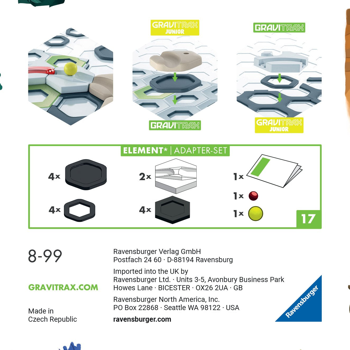 Juego De Adaptador De Extensión De Ravensburger Gravitrax, Tren 27532