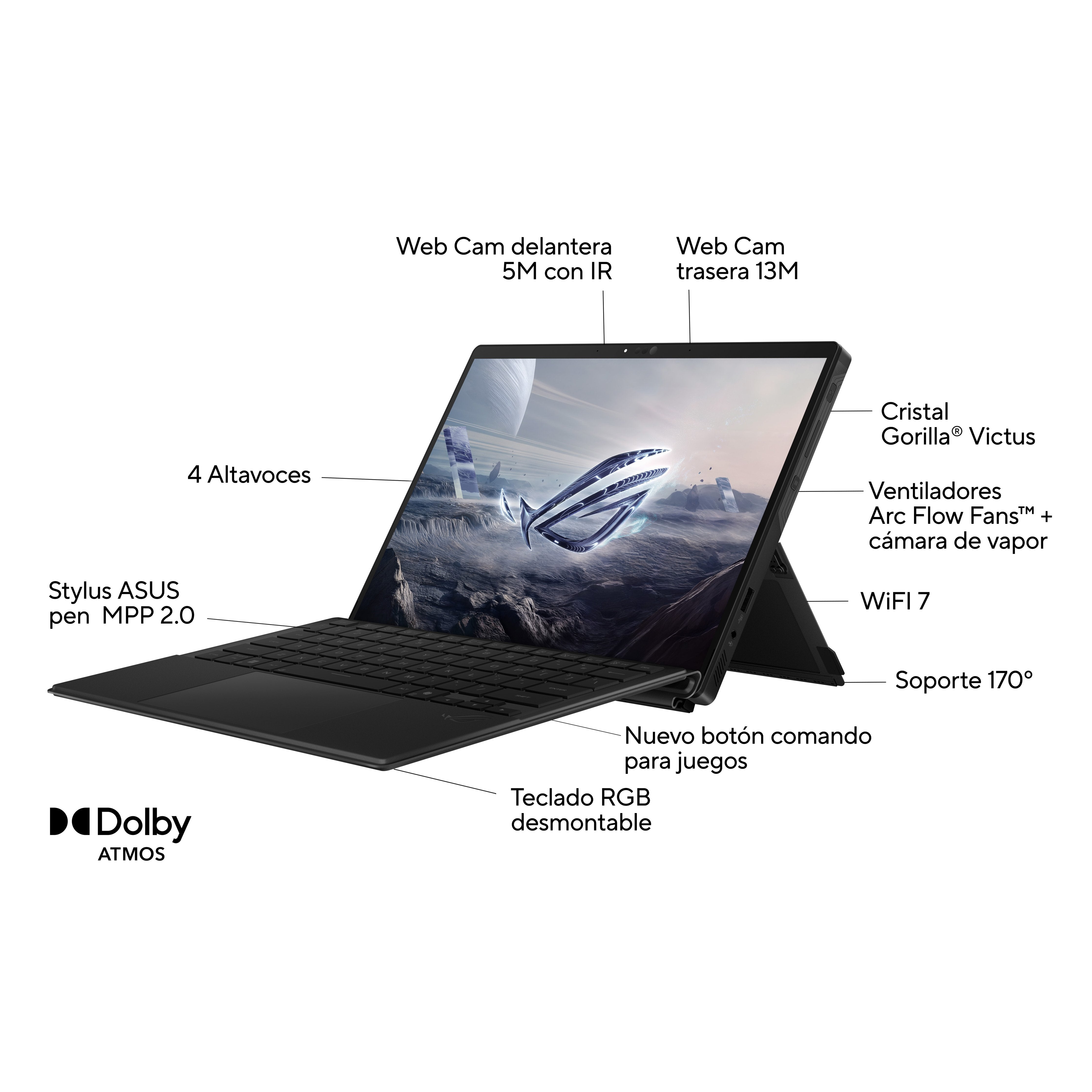 Portátil Gaming Asus Rog Flow Z13 Gz302ea-Ru008w 32gb 1tb 13" W11h  90nr0jy1-M000m0