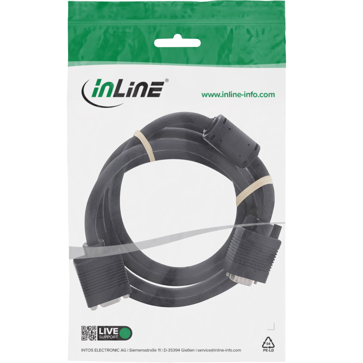 EAN 4043718078479 - InLine 17745B cable VGA 5 m VGA (D-Sub) Negro imagen 2