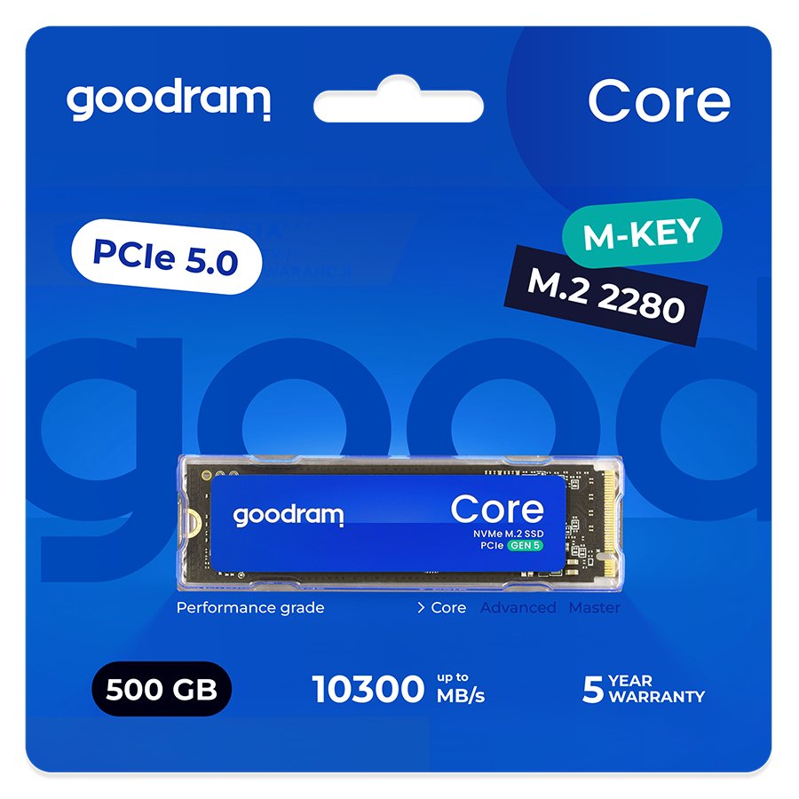 Dysk Ssd Core 500gb Gen5 2280 9300/6000mb/S