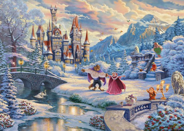 Puzzle Disney - La Bella Y La Bestia, Noche Mágica De Invierno