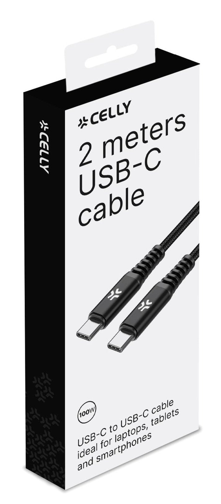 EAN 8021735204565 - Celly USBCUSBC100WBK cable USB 2 m USB C Negro imagen 3