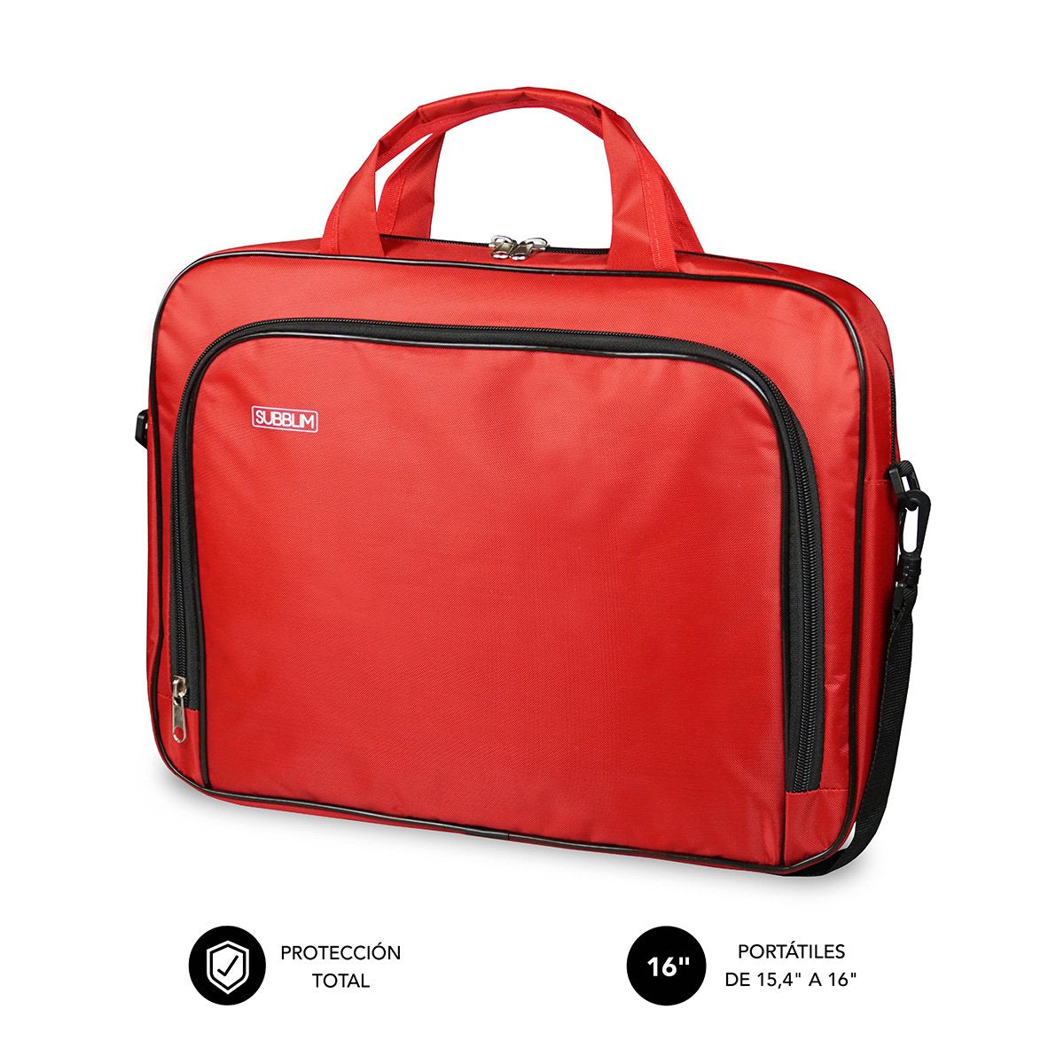 EAN 8436586741273 - SUBBLIM SUB-LB-1OLB052 maletines para portátil 40,6 cm (16") Maletín Toploader Rojo imagen 1