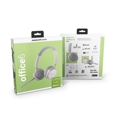 Energy Sistem Wireless Headset Office 6 Auriculares Bluetooth Blancos