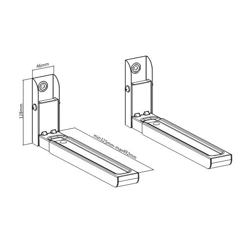 Gembird Wm-U30-01-W Soportes De Pared Universales De Acero Para Cargas Pesadas, 30 Kg, Blanco