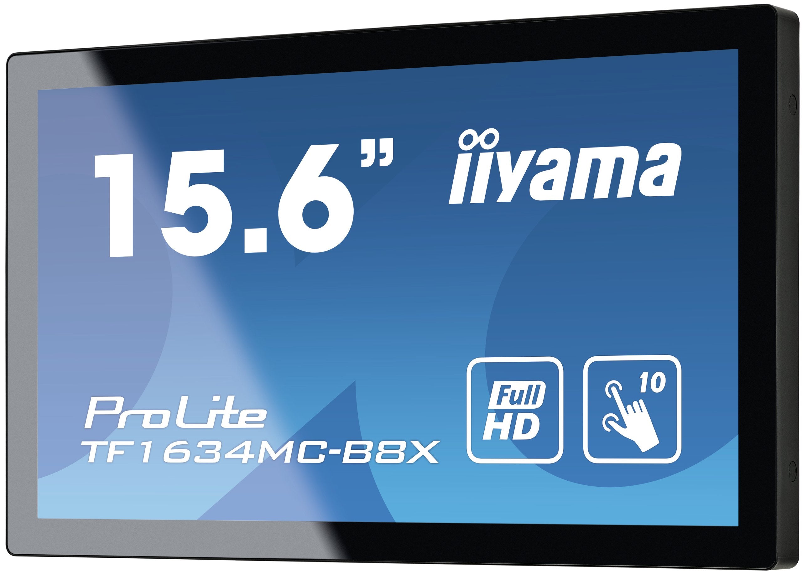 Monitor Iiyama Pro 15,6" Tactil Capacitivo 10 Puntos / Ip65 / (T1634mc-B8x) 1920x1080/ 405cd/ 700:1/ Vga/ Hdmi / Dp /Usb