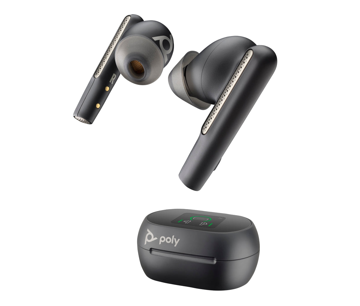 EAN 0017229188013 - HP Poly Voyager Free 60+ UC M Carbon Black Earbuds +BT700 USB-C Adapter +Touchscreen Charge Case Auricula imagen 1