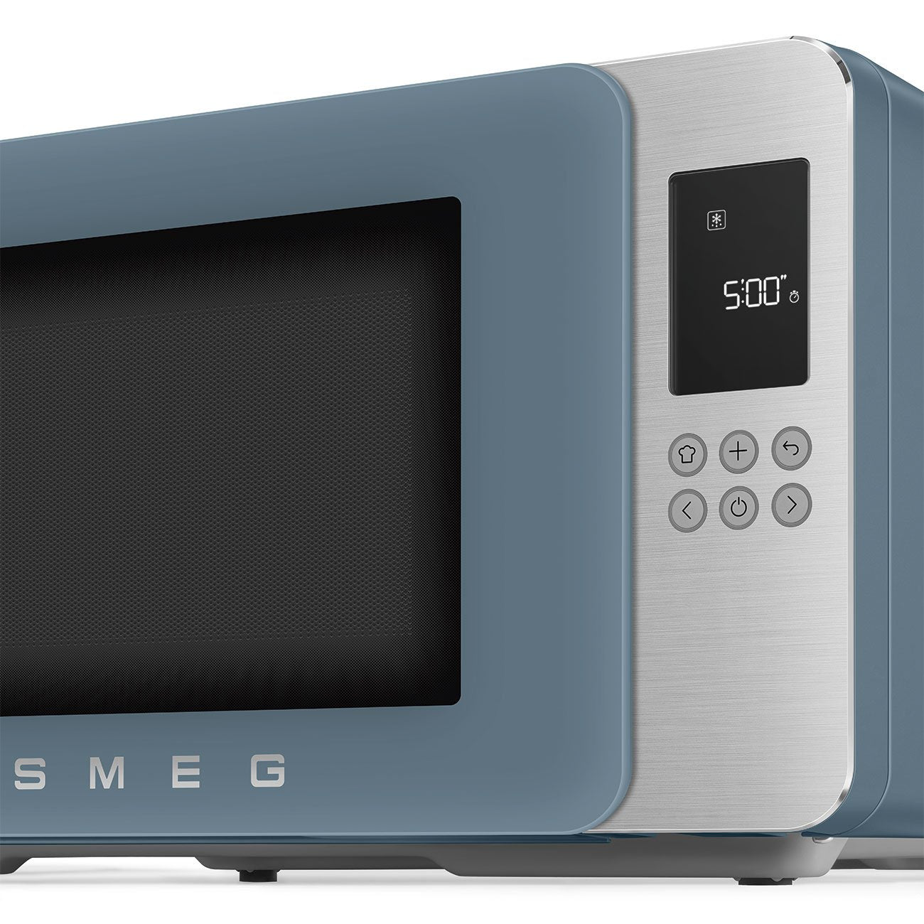 Microondas Smeg Con Grill Moc01sbmeu, 4 Fkt, 1900w, Azul Tormenta Mate