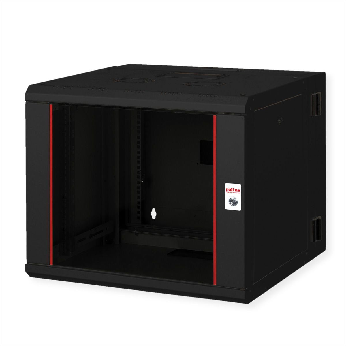 Roline 19-Zoll Wandgehuse Pro 9 He, 600x600 Bxt Zweiteilig Schwenkbar Schwarz