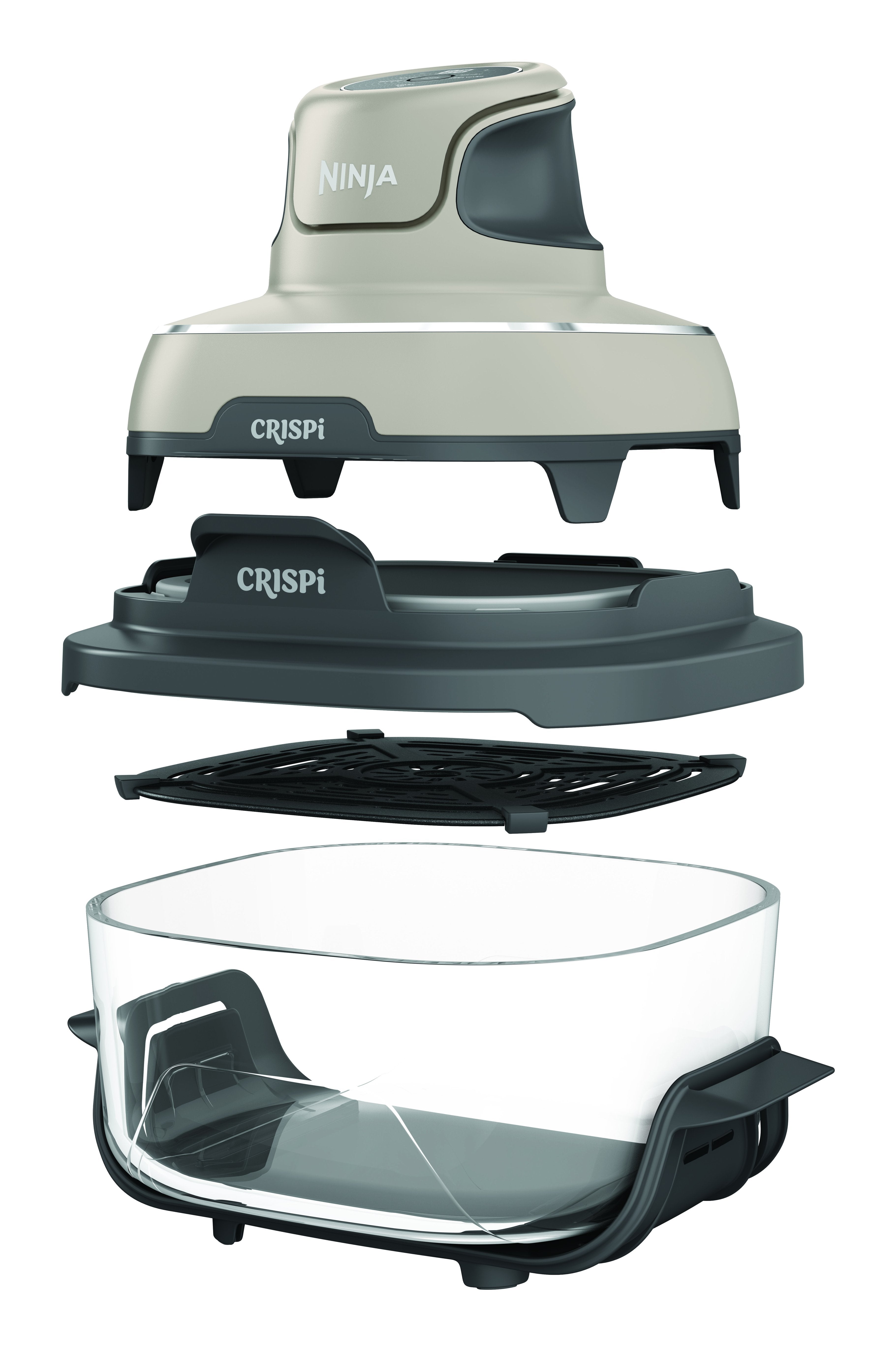 EAN 0622356317610 - Ninja CRISPi Sencillo 4,5 L 1700 W Freidora de aire caliente Gris, Color piedra, Transparente imagen 2