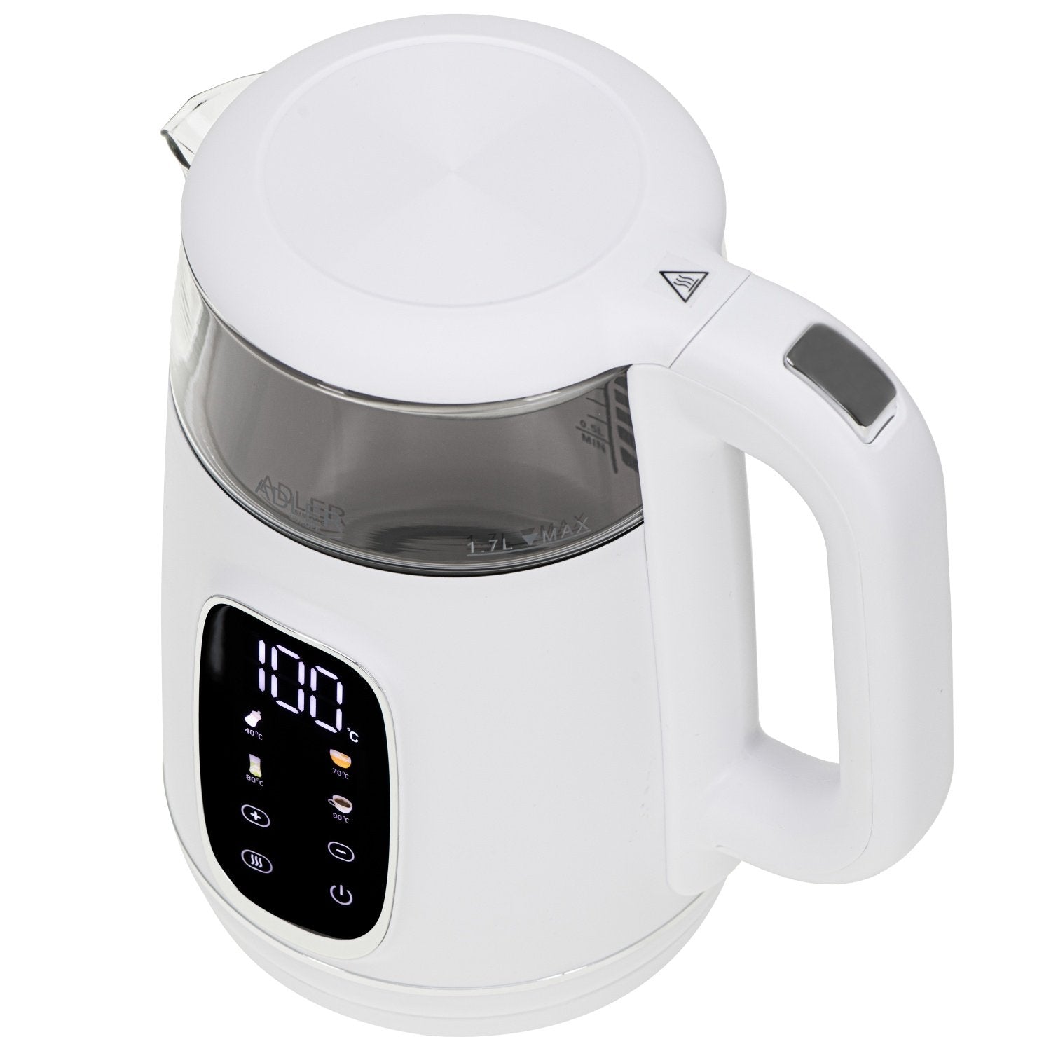 EAN 5905575907820 - Adler AD 1305WS tetera eléctrica 1,7 L 2200 W Transparente, Blanco, Plata imagen 2