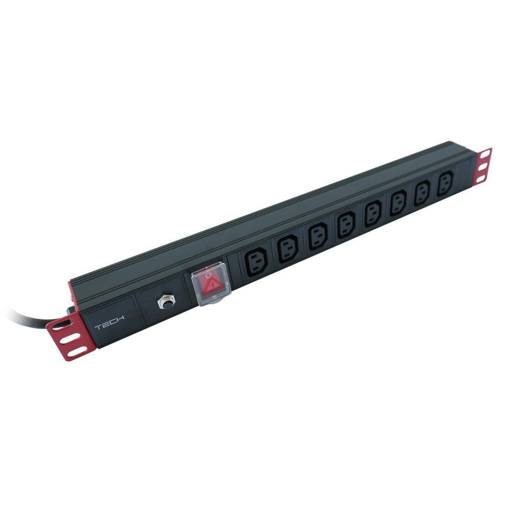 Regleta Rack 19" 8 Plazas C13 Con Switch Y Protector De Sobrecarga